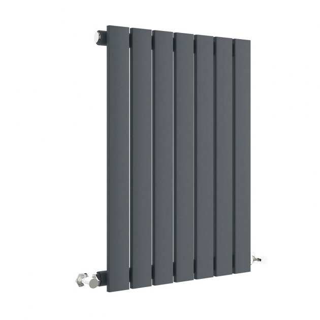 Hudson Reed Sloane Modern Single Designer Horizontal Radiator 600mm High x 412mm Wide - Anthracite - HLA54