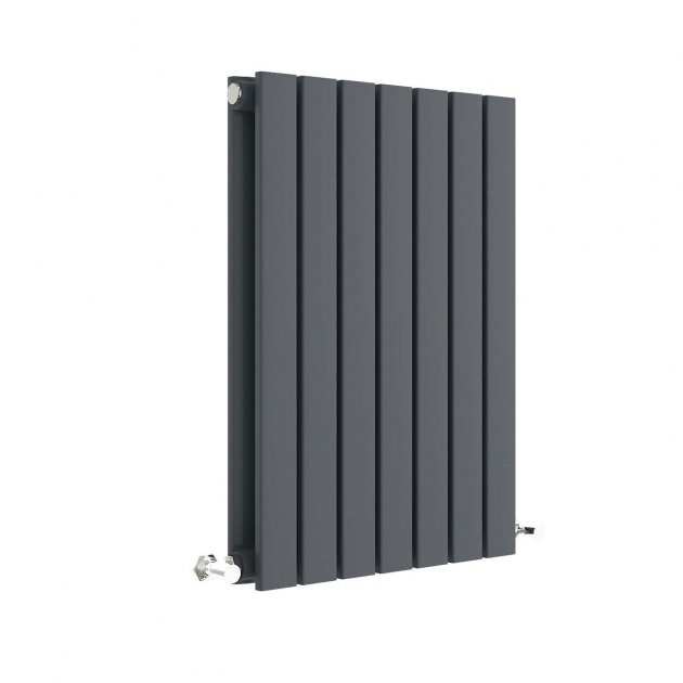 Hudson Reed Sloane Modern Double Designer Horizontal Radiator 600mm High x 412mm Wide - Anthracite - HLA54D