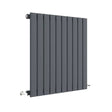 Hudson Reed Sloane Modern Single Designer Horizontal Radiator 600mm High x 586mm Wide - Anthracite - HLA55