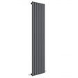 Hudson Reed Sloane Modern Single Designer Vertical Radiator 1500mm High x 354mm Wide - Anthracite - HLA71