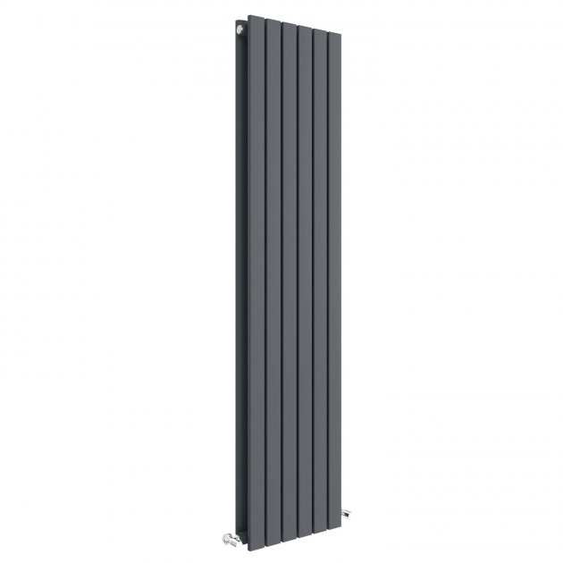 Hudson Reed Sloane Modern Double Designer Vertical Radiator 1500mm High x 354mm Wide - Anthracite - HLA73