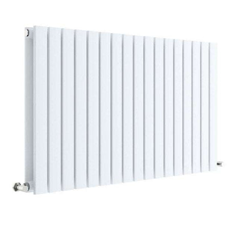 Hudson Reed Sloane Modern Double Designer Horizontal Radiator 600mm High x 992mm Wide - Satin White - HLW56D
