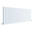 Hudson Reed Sloane Modern Double Designer Horizontal Radiator 600mm High x 1572mm Wide - Satin White - HLW60D
