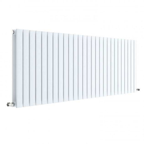 Hudson Reed Sloane Modern Double Designer Horizontal Radiator 600mm High x 1572mm Wide - Satin White - HLW60D