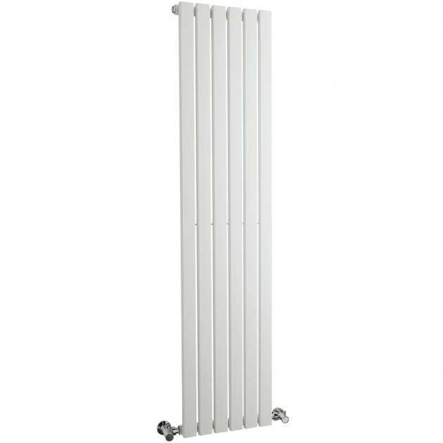 Hudson Reed Sloane Single Modern Designer Vertical Radiator 1800mm High x 354mm Wide - White - HLW42
