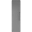 Hudson Reed Solar modern cool grey wall hung tall bathroom storage unit 350mm wide