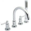 Hudson Reed Tec Lever Hose Retainer and 4-Hole Bath Shower Mixer Tap w