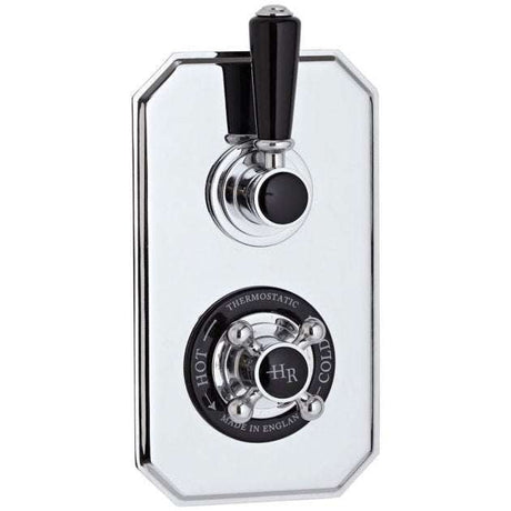 Hudson Reed Topaz Black Twin Diverter with Concealed Shower Valve - Ch