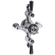 Hudson Reed Topaz Triple Exposed Black Shower Valve - Chrome/Black - B
