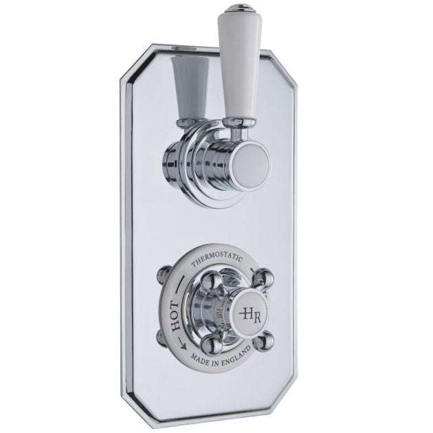 Hudson Reed Topaz Twin Diverter with Concealed Shower Valve  - Chrome 