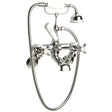 Hudson Reed Topaz Wall Mounted Hexagonal Crosshead Bath Shower Mixer Tap - Chrome - BC304HXWM