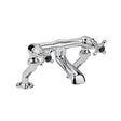 Hudson Reed Black Topaz Crosshead Wall Mounted Bath Filler Tap - Chrome - BC403DXWM