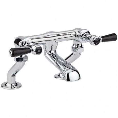 Hudson Reed Black Topaz Pillar Mounted Lever Bath Filler Tap - Chrome - BC403HL