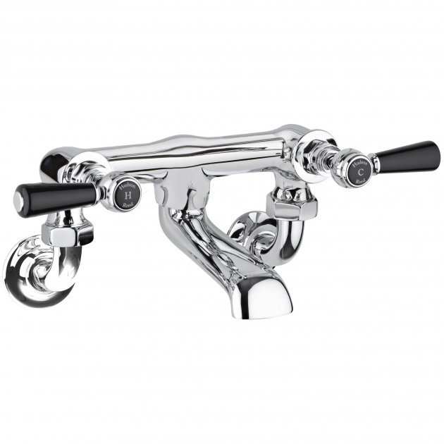 Hudson Reed Black Topaz Wall Mounted Lever Bath Filler Tap - Chrome - BC403HLWM