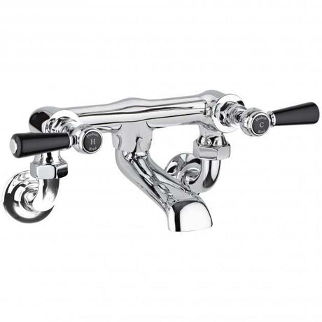 Hudson Reed Black Topaz Wall Mounted Lever Bath Filler Tap - Chrome - BC403HLWM