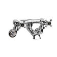 Hudson Reed Black Topaz Wall Mounted Crosshead Bath Filler Tap  - Chrome - BC403HXWM