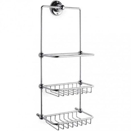 Hudson Reed Traditional Wall Mounted Shower Tidy 3 Tier - Chrome - LH316
