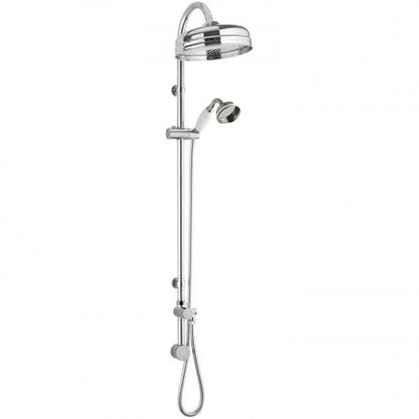 Hudson Reed Traditional Shower Riser Kit with Handset and Elbow with Drencher Head - Chrome - A3238