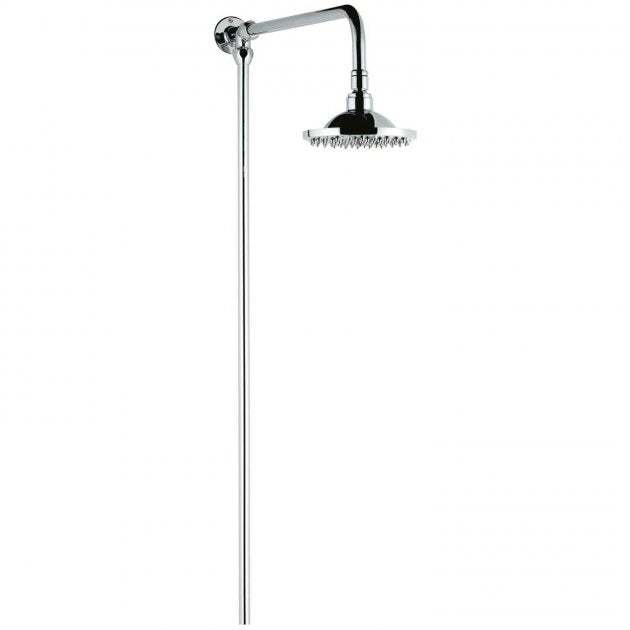 Hudson Reed Fixed Shower with Head Traditional Shower Riser Kit - Chro