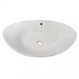 Hudson Reed Vessel white oval sit-on countertop basin 588mm wide with 0 tap hole design