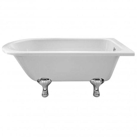 Hudson Reed Winterburn white rectangular single-ended freestanding bath with vintage corbel legs.