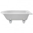 Hudson Reed Winterburn traditional white freestanding rectangular bath with Deacon leg set, 1700mm x 750mm.