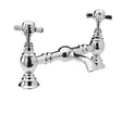 Nuie Pillar Mounted Beaumont Luxury 2-Hole Basin Mixer Tap - Chrome - 