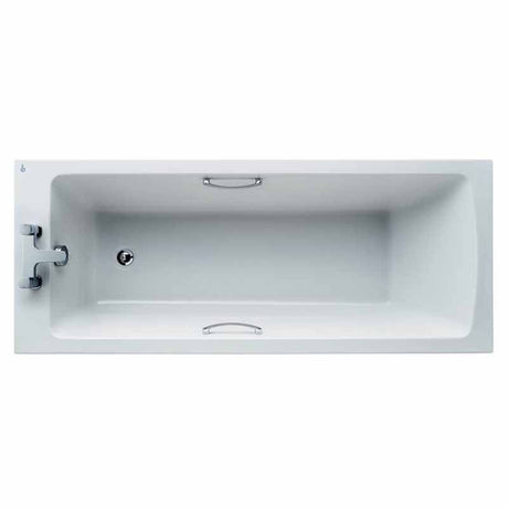 Ideal Standard Tempo Arc Idealform Plus+ Bath with Chrome Handgrips 1700x700mm - White - E155901 - TAP 'N' SHOWER