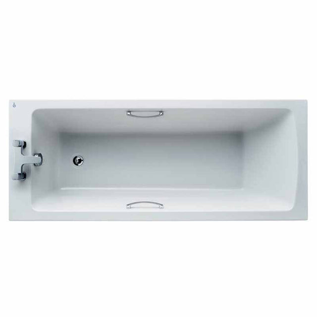 Ideal Standard Tempo Arc Idealform Plus+ Bath with Chrome Handgrips 1700x700mm - White - E155901 - TAP 'N' SHOWER