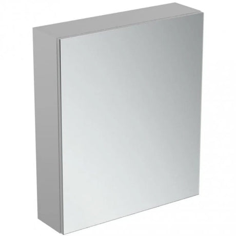 Ideal Standard 1 - Door Mirror Cabinet with Bottom Ambient Light 600mm Wide - Aluminium - T3430AL - TAP 'N' SHOWER