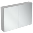 Ideal Standard 2 - Door Mirror Cabinet 1000mm Wide - Aluminium - T3592AL - TAP 'N' SHOWER