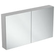 Ideal Standard 2 - Door Mirror Cabinet 1200mm Wide - Aluminium - T3593AL - TAP 'N' SHOWER