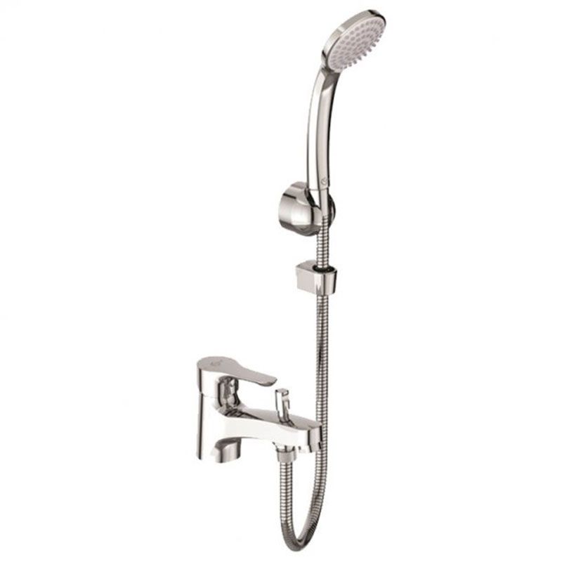 Ideal Standard Alpha 1 Tap Hole Bath Shower Mixer with Kit - Chrome - BC681AA - TAP 'N' SHOWER