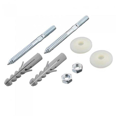 Ideal Standard Basin Wall Fixing Set with screws, wall plugs, nuts, and washers for secure basin installation