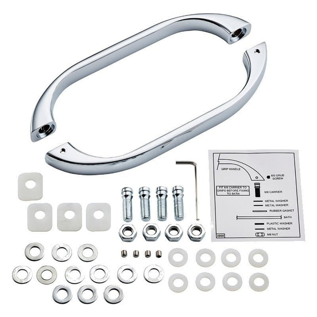 Ideal Standard Bath Grips - Chrome - S1588AA - TAP 'N' SHOWER