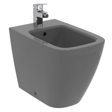 Ideal Standard Bidets i.life B Back to Wall Bidet - Gloss Grey - T461758