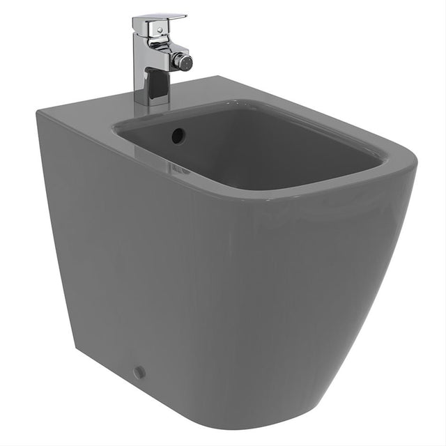 Ideal Standard Bidets i.life B Back to Wall Bidet - Gloss Grey - T461758