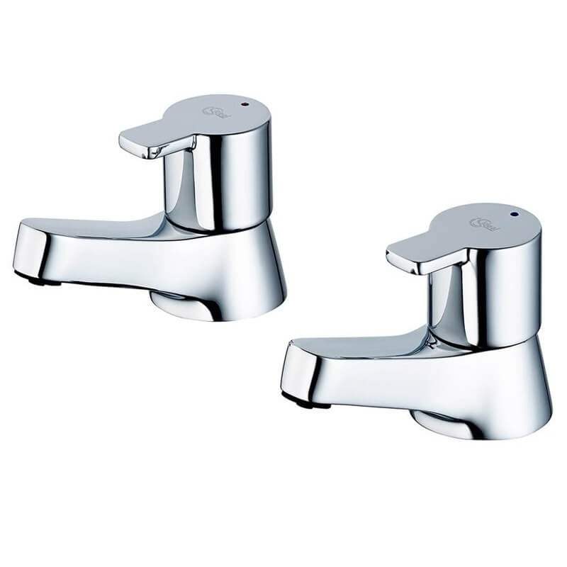 Ideal Standard Calista Modern Chrome Bath Pillar Taps - B1147AA