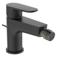 Ideal Standard Cerafine O Single Lever Bidet Mixer w/ Metal Pop - up Waste - Silk Black - BC705XG - TAP 'N' SHOWER