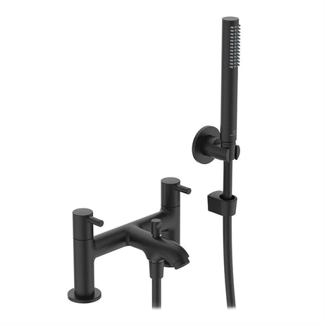 Ideal Standard Ceraline 2 Hole Bath Shower Mixer - Silk Black - BC189XG