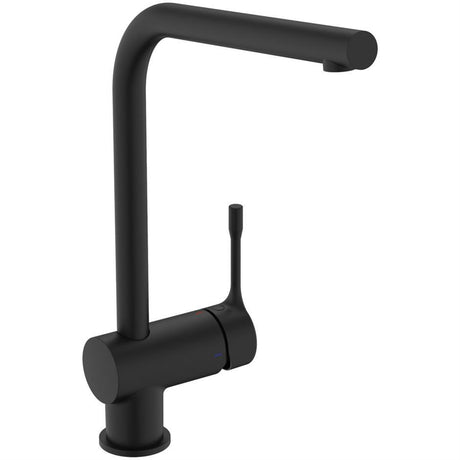 Ideal Standard Ceralook Single Lever L-Shape Spout Kitchen Mixer - Silk Black - BD572XG