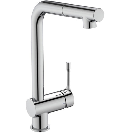 Ideal Standard Ceralook Single Lever L-Shape Spout Kitchen Mixer with Pull Out Spout - Chrome - BD573AA