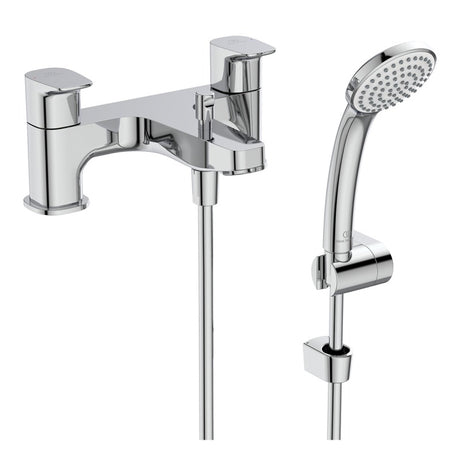 Ideal Standard Ceraplan Chrome Dual Control Bath Shower Mixer With Shower Set - BD265AA