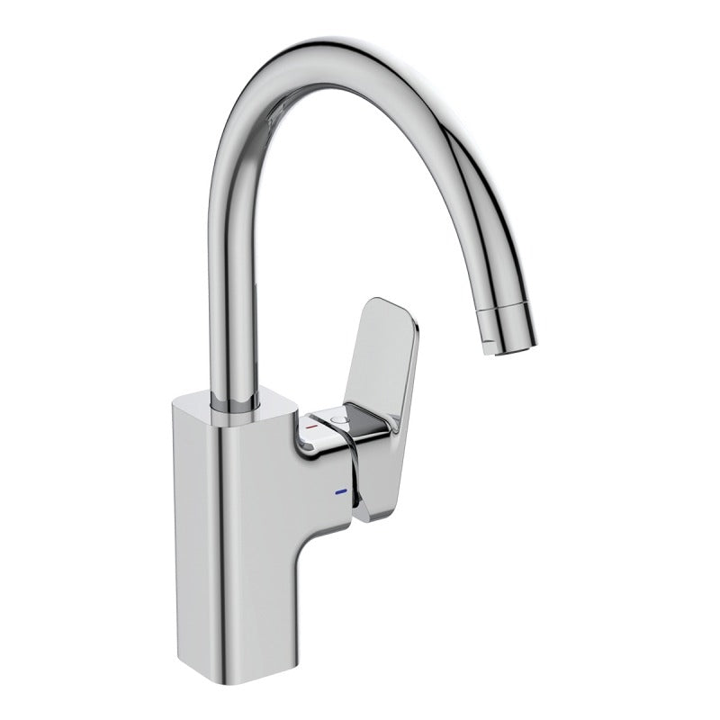 Ideal Standard Ceraplan Chrome Single Lever High Tubular Spout Kitchen Mixer - BD336AA