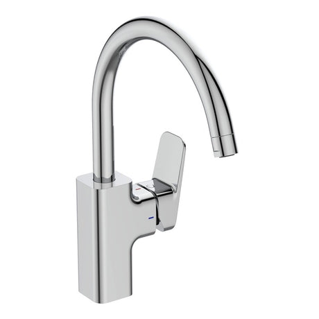 Ideal Standard Ceraplan Chrome Single Lever High Tubular Spout Kitchen Mixer - BD336AA