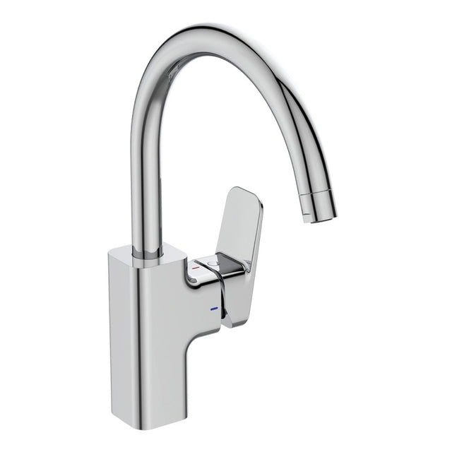 Ideal Standard Ceraplan Chrome Single Lever High Tubular Spout Kitchen Mixer - BD336AA