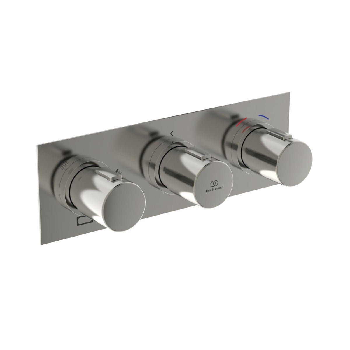 Ideal Standard Ceratherm C100 Built - in 3 Outlet Round Shower Easybox Kit 1 & 2 - Silver Storm - A7664GN - TAP 'N' SHOWER