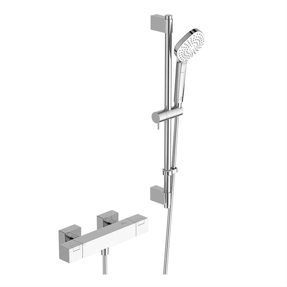 Ideal Standard Ceratherm C100 Exposed Thermostatic Shower Mixer Pack - Chrome - A7537AA