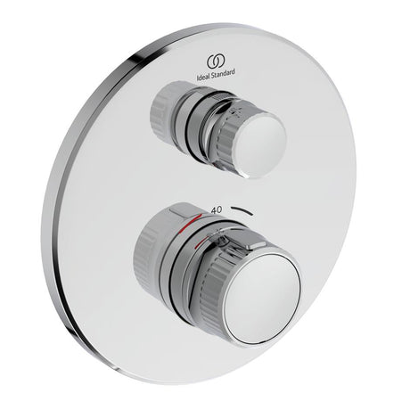 Ideal Standard Ceratherm Navigo Built In Thermostatic 1 Outlet Round Shower Mixer - Chrome - A7295AA