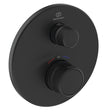 Ideal Standard Ceratherm Navigo Built - In Thermostatic 1 Outlet Round Shower Mixer - Silk Black - A7295XG - TAP 'N' SHOWER